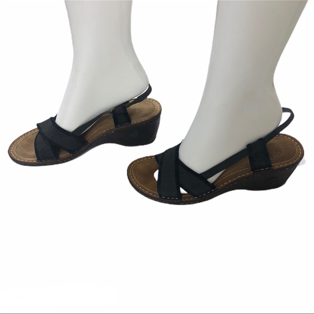 UGG 3146 leather sling back wedge sandals